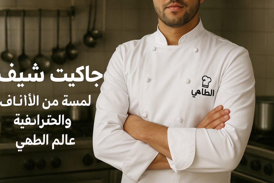 جاكيت شيف مطرز للفندق والمطعم والمطبخ